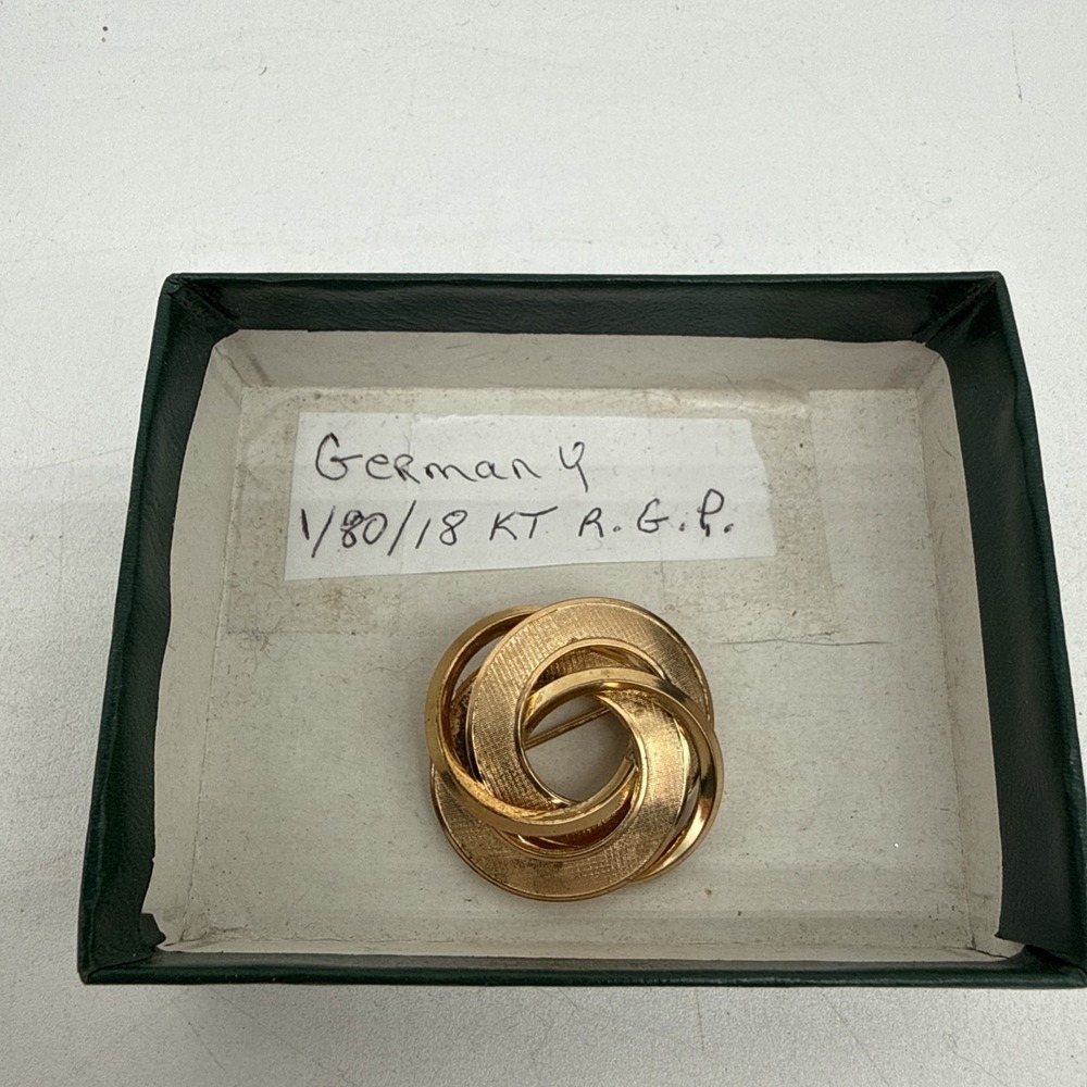 Vintage 1/80/18KT R.G.P Love Knot Brooch Made In Germany